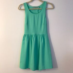 Sea foam / mint summer tank dress with open back